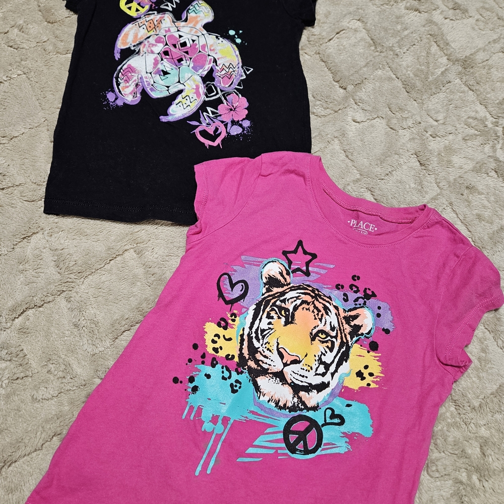 Pink and Black Kids Graphic Tees